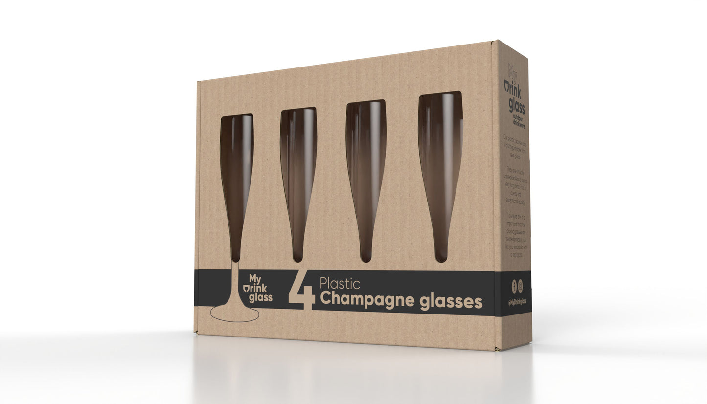 Champagneglazen 4 stuks transparant