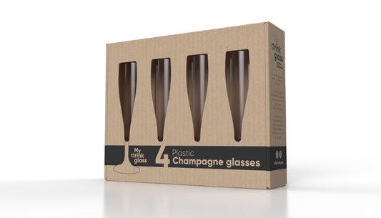Champagneglazen 4 stuks transparant